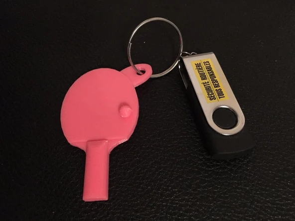 Byr PING PONG KÜREĞI ANAHTAR YÜZÜK (Plastik Aparattır!!!) 3D - 4