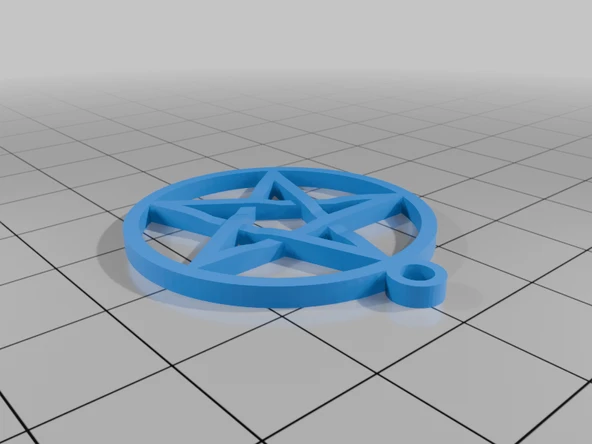 Byr Pentagram Kolye Wicca (Plastik Aparattır!!!) 3D - 3