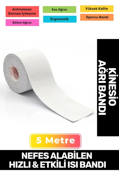 Hızlı Etkili Büyük Boy Kas Eklem Bel Bacak Kol Boyun Sırt Omuz Karın Kalça Ağrı Isı Bandı 5cmx5m