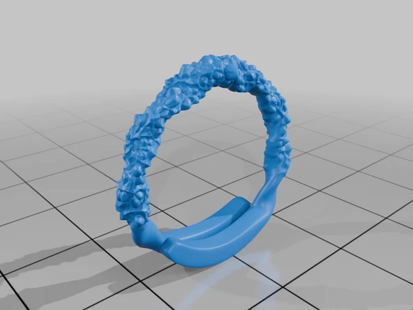 Byr Helisel Voronoi Yerden Altyaplanabilen Yüzük (Plastik Aparattır!!!) 3D - 2