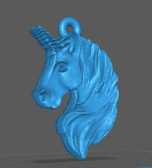 Byr Unicorn Head Anahtar Yüzük (Plastik Aparattır!!!) 3D - Resim 2