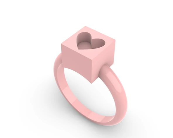 Byr Küp Kalp Yüzük (Plastik Aparattır!!!) 3D ürün görseli