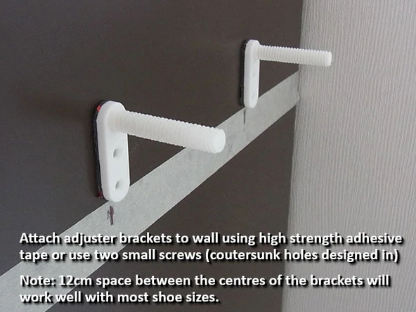 Byr "Yerçekimi Tabanlı" Ayakkabı Depolama Sistemi - Kullanılmayan/boşa harcanan alanı kullanır (Plastik Aparattır!!!) 3D - 5