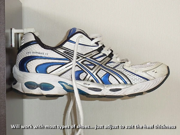 Byr "Yerçekimi Tabanlı" Ayakkabı Depolama Sistemi - Kullanılmayan/boşa harcanan alanı kullanır (Plastik Aparattır!!!) 3D - Resim 2