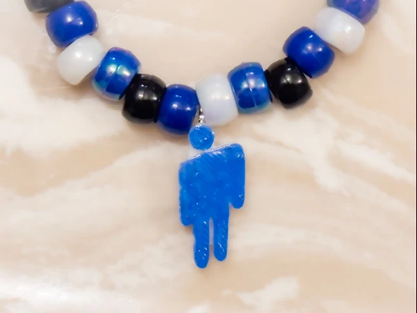 Byr Billie Eilish Blohsh Kandi Bilezik Boncuk (Plastik Aparattır!!!) 3D - Resim 2