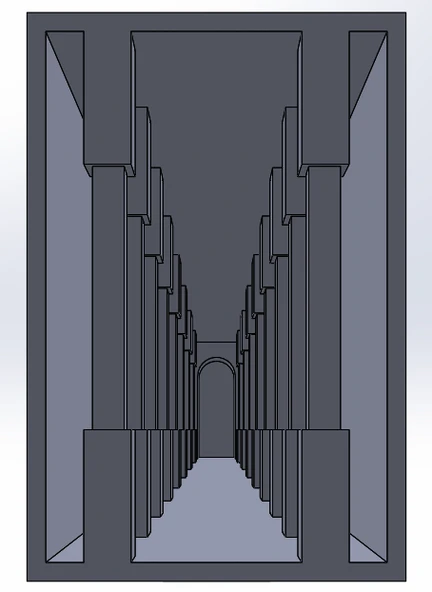Byr Zorlanmış Perspektif Sütun Koridoru (Plastik Aparattır!!!) 3D - 2