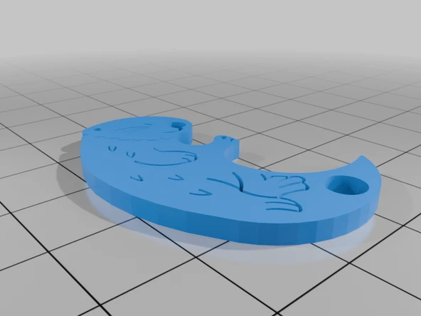 Byr sarılma su samuru - anahtarlık kolye (Plastik Aparattır!!!) 3D - 4