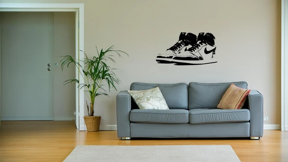 Byr Nike Air Jordan 1 Retro Yüksek Duvar Sanatı (Plastik Aparattır!!!) 3D - Resim 3