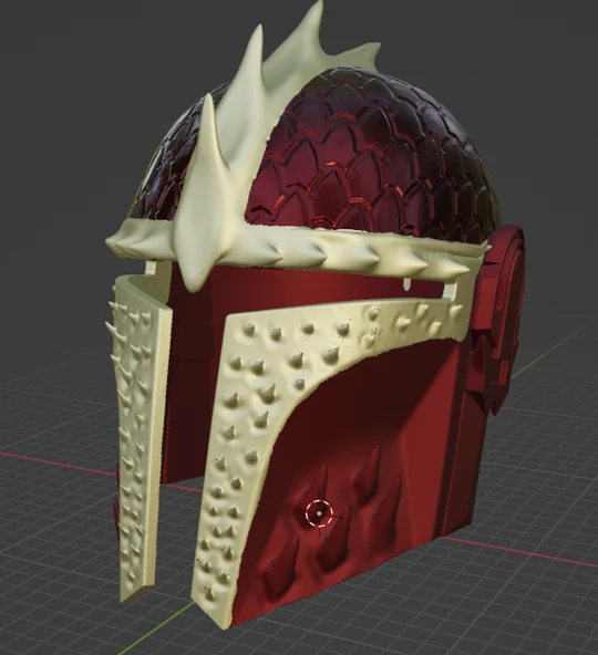 Byr EJDERHA MANDALORI KASK (Plastik Aparattır!!!) 3D - 4