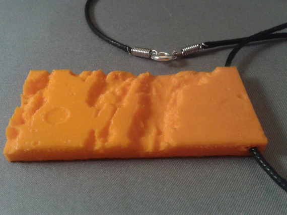 Byr Mars- 'Valles Marineris' kolye kolye (Sadece Plastik Aparattır!!!) 3D - Resim 4