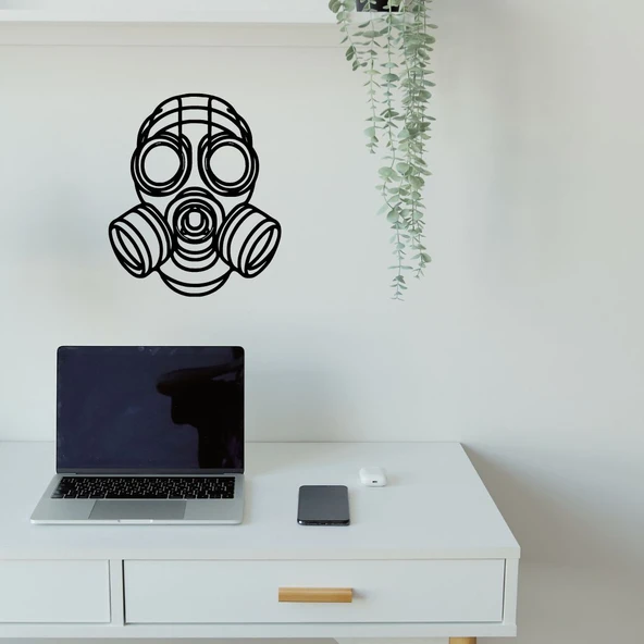 Byr Gaz maskesi / Plynová maska  duvar veya masa dekorasyonu (Sadece Plastik Aparattır!!!) 3D - Resim 4