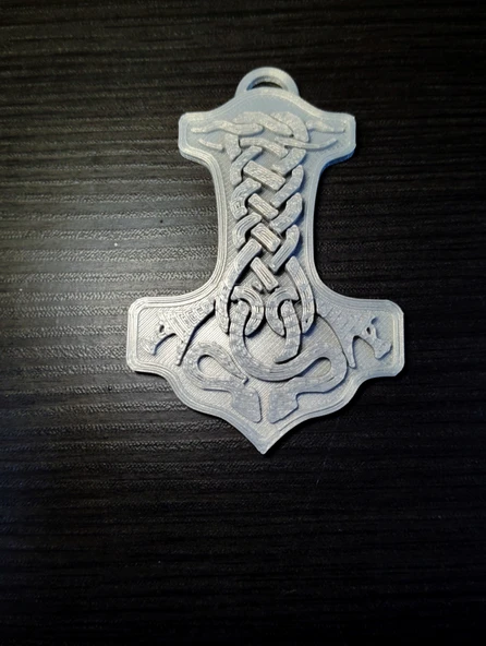 Byr Thor Celtic Çekiç Anahtarlık Kolye (Sadece Plastik Aparattır!!!) 3D - Resim 3
