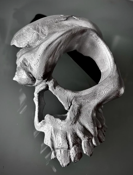 Byr yarım Kafatası Maskesi (Sadece Plastik Aparattır!!!) 3D - 3