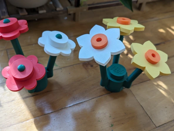 Lego Çelenk Çiçekleri için Lego çalı/ saksı takılacak adaptör (Plastik Aparattır!!!) - 5