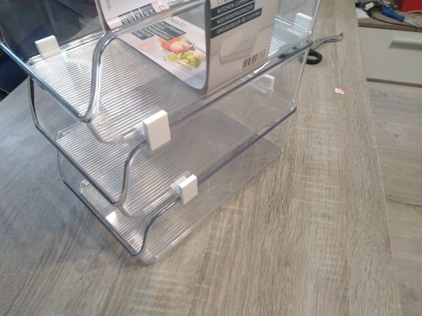 Byr Ernesto Mutfak Dolabı Düzenleyici istifleme tutucusu (Sadece Plastik Aparattır!!!) 3D - 4