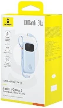 Baseus QPow2 PBank 30W 20K - Mavi - Resim 2