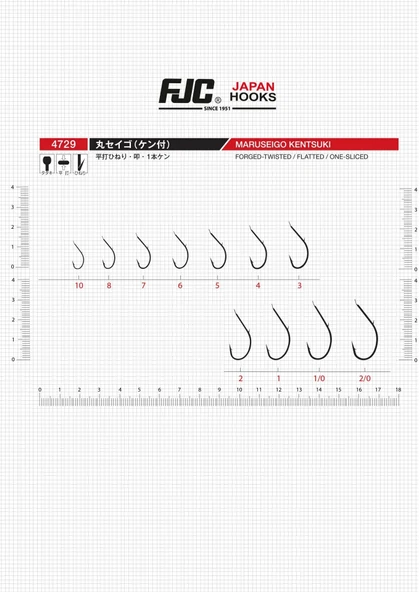 FJC 4729 MARUSEIGO KENTSUKI BLACK NIKEL 6 LI İĞNE NO:2/0 - 3