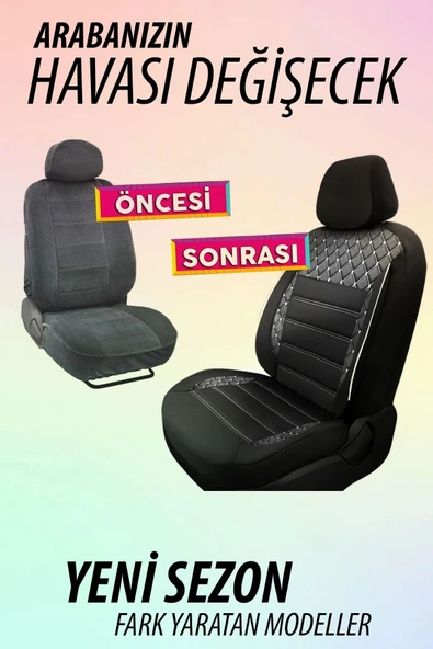 Safir Beyaz Tay Tüyü Seat Leon 1999-2006 Uyumlu Oto Koltuk Kılıfı - 3