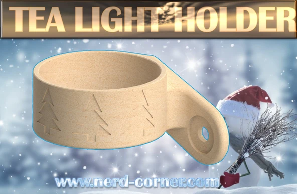 Byr Çay Işık Tutucu Duvara Montaj (Sadece Plastik Aparattır!!!) 3D - 2