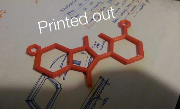Byr Molekül Kolye - Thalidomide (Plastik Aparattır!!!) 3D - 2