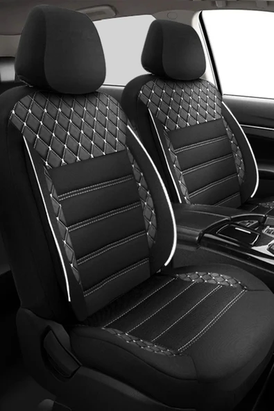 Safir Beyaz Tay Tüyü Seat Leon 1999-2006 Uyumlu Oto Koltuk Kılıfı