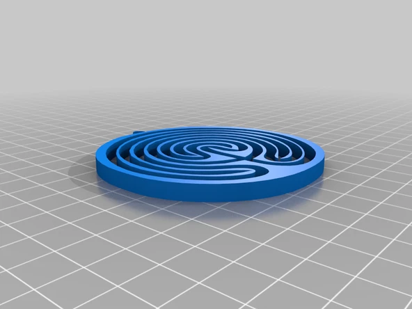 Byr Kapalı Klasik Labirent Küpe/Kolye (Sadece Plastik Aparattır!!!) 3D - 2