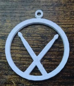 Byr Drumsticks Anahtarlık/Kolye (Plastik Aparattır!!!) 3D - Resim 2