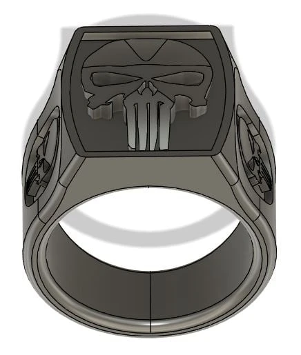 Byr Yüzük Cezalandırıcı Kafatası Kafatası (Sadece Plastik Aparattır!!!) 3D - Resim 2