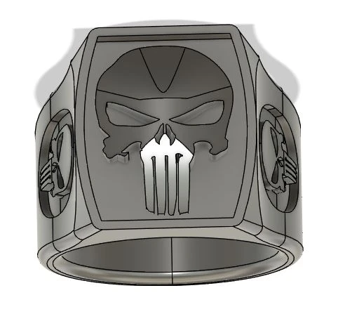 Byr Yüzük Cezalandırıcı Kafatası Kafatası (Sadece Plastik Aparattır!!!) 3D - Resim 3
