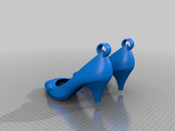 Byr Barbie Ayakkabı Küpeleri (Plastik Aparattır!!!) 3D - 1