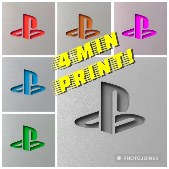 PlayStation PS5 Logo Ekleme - 4 dakikada hızlı baskı! (Plastik Aparattır!!!)