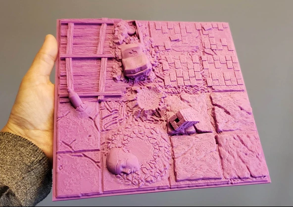 Byr Kuru Fırça Doku Paleti (onarılmış ağ) (Plastik Aparattır!!!) 3D - 4