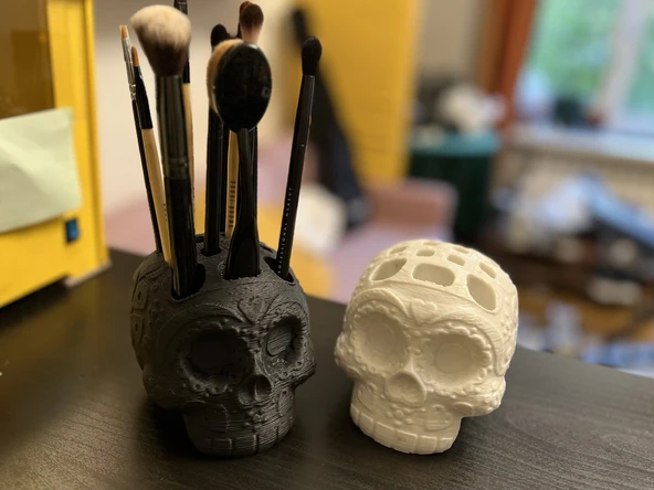 Şeker Kafatası Makyaj fırçası tutucusu (Plastik Aparattır!!!)