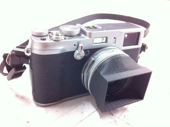 Byr Fujifilm X100 için Kare Lens Başlığı (Sadece Plastik Aparattır!!!) 3D