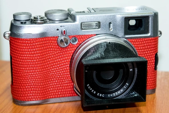Byr Fujifilm X100 için Kare Lens Başlığı (Sadece Plastik Aparattır!!!) 3D - 2