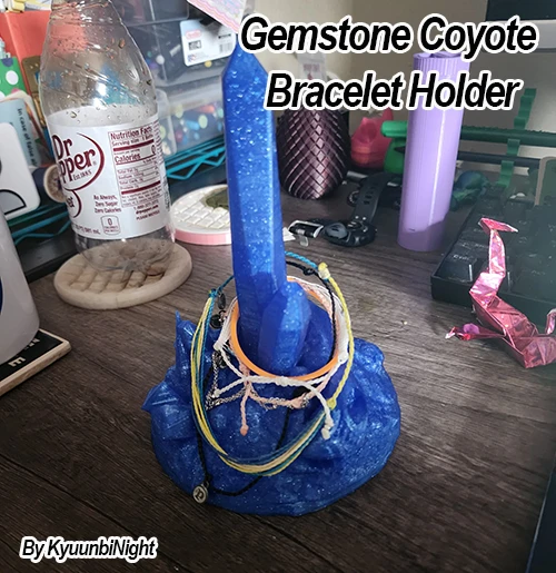 Byr Değerli taş çakal kafatası bilezik tutucu (Plastik Aparattır!!!) 3D - Resim 2