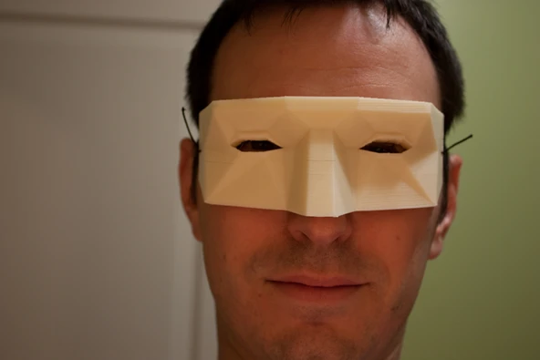 Byr Düşük Poli Maskeli Balo Maskesi (döndürülmüş) (Sadece Plastik Aparattır!!!) 3D - 4