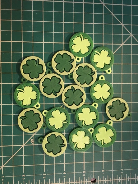 Byr Yonca Anahtar Etiketleri / Kolye (Sadece Plastik Aparattır!!!) 3D - 2