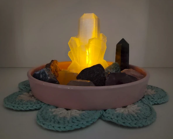 Byr Crystal Rock remiksi (çay ışığı için) (Sadece Plastik Aparattır!!!) 3D - 3