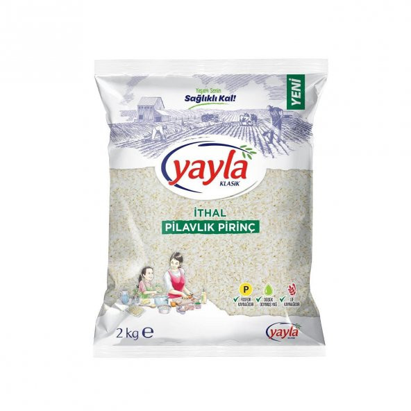 Yayla İthal Pilavlık Pirinç 2 Kg * (Kısa Tane) - 1