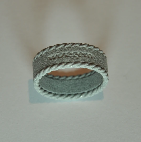 Byr metin ve ip süslemeli yüzük (Plastik Aparattır!!!) 3D - Resim 2