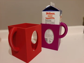 Byr Meyve suyu veya süt karton tutucu - 2L veya 2qt (Plastik Aparattır!!!) 3D - 3