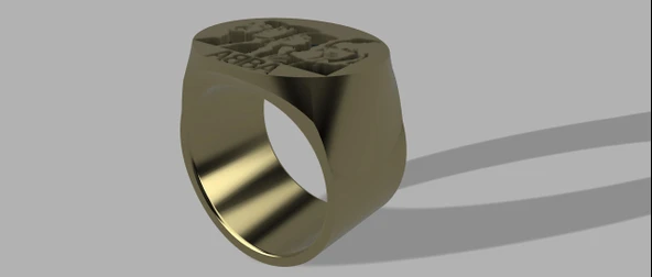 Byr Abba Mühür Yüzük 22mm (Plastik Aparattır!!!) 3D - 4