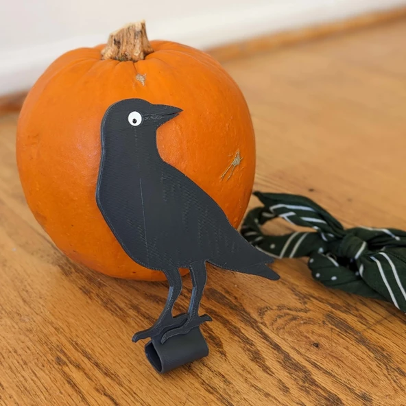 Byr Korkmuş Karga Kuşu Saç Bandı - Korkuluk Kostüm Aksesuarı (Sadece Plastik Aparattır!!!) 3D - 3