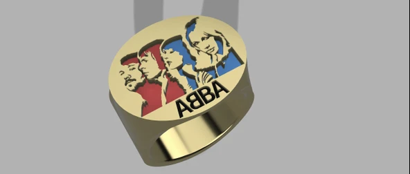 Byr Abba Mühür Yüzük 22mm (Plastik Aparattır!!!) 3D - 3