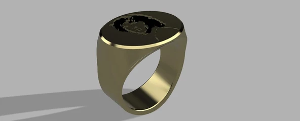 Byr Jim Morrison Mühür Yüzük 22mm (Plastik Aparattır!!!) 3D - Resim 5