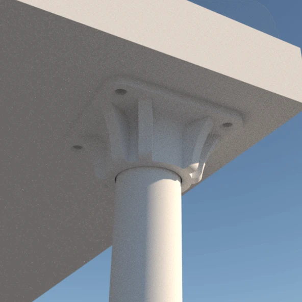 Byr 3/4 "Dübel Tablo Adaptörleri (Sadece Plastik Aparattır!!!) 3D - Resim 2