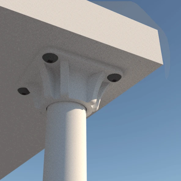 Byr 3/4 "Dübel Tablo Adaptörleri (Sadece Plastik Aparattır!!!) 3D - Resim 3