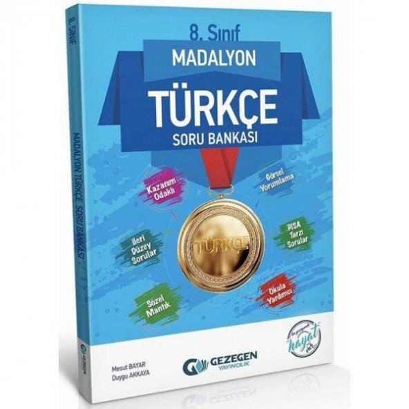 Gezegen Yayıncılık 8. Sınıf Madalyon Türkçe Soru Bankası - 1