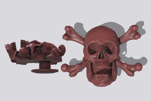 Byr Crocs - Kafatası ve Kemiklerin düğmesi (Plastik Aparattır!!!) 3D - 3